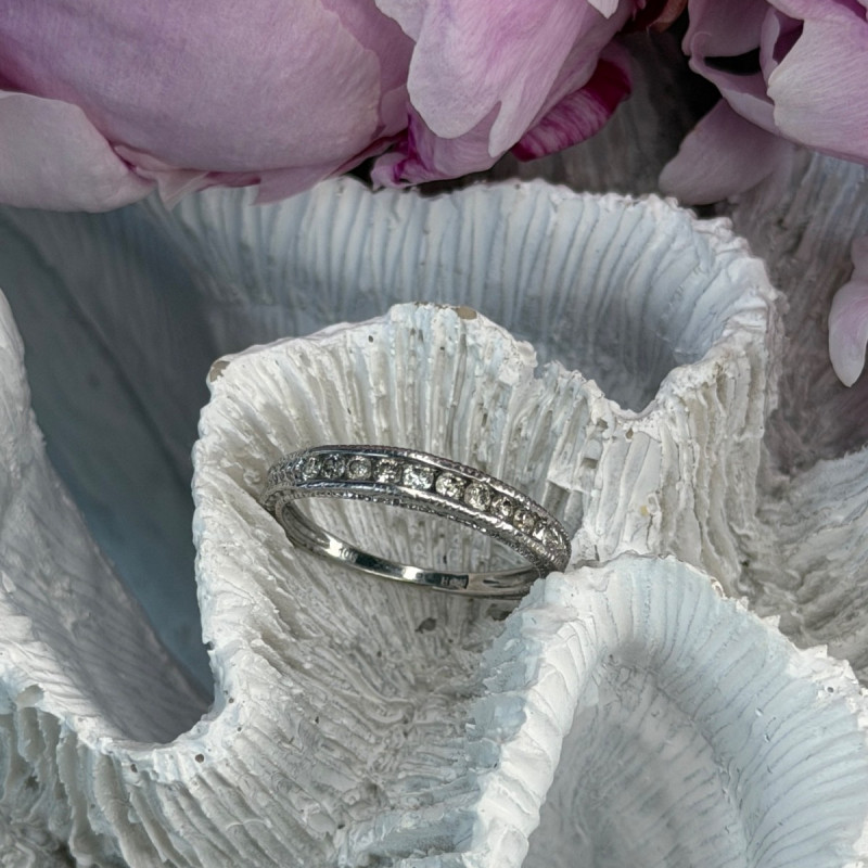 10K White Gold Diamond 0.30 ct Ring Size 7
