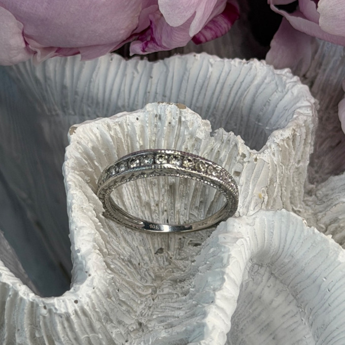 10K White Gold Diamond 0.30 ct Ring Size 7