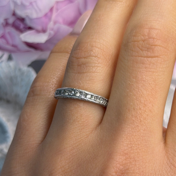 10K White Gold Diamond 0.30 ct Ring Size 7