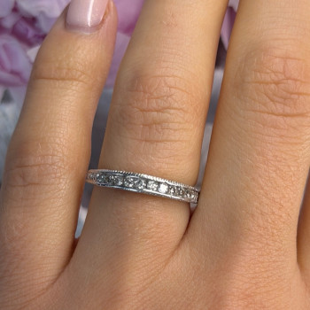 10K White Gold Diamond 0.30 ct Ring Size 7