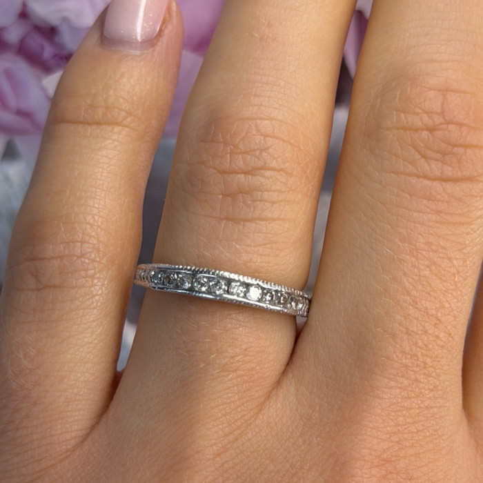 10K White Gold Diamond 0.30 ct Ring Size 7
