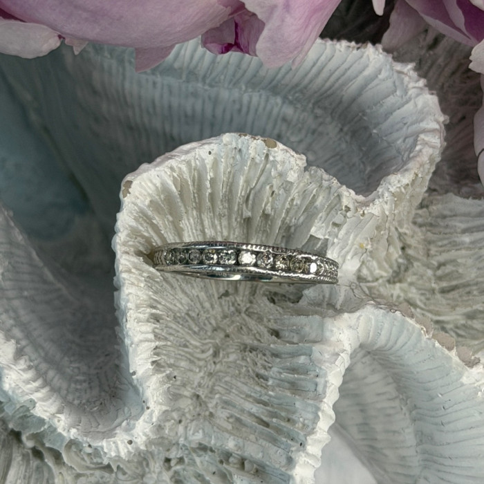 10K White Gold Diamond 0.30 ct Ring Size 7