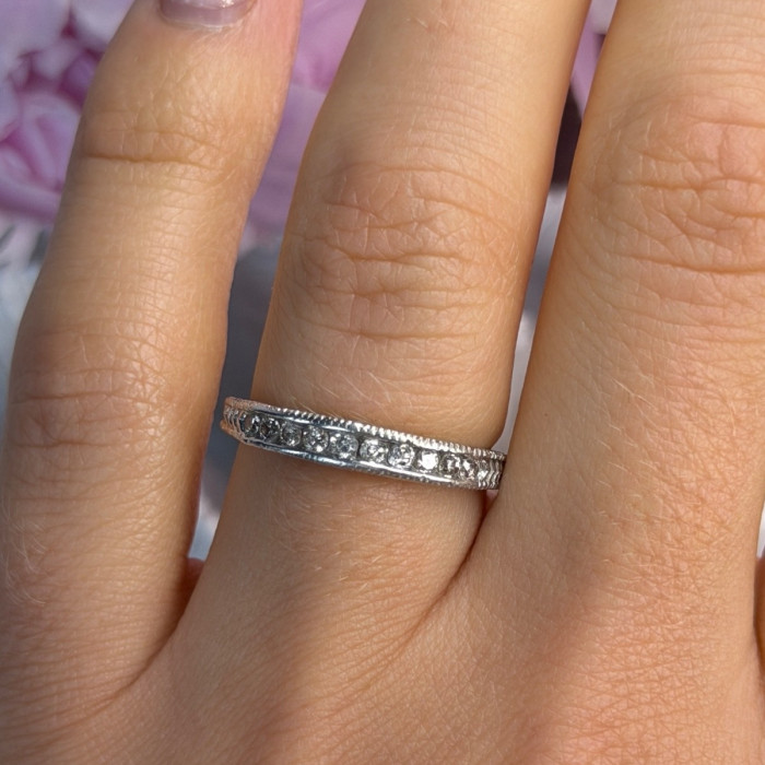 10K White Gold Diamond 0.30 ct Ring Size 7