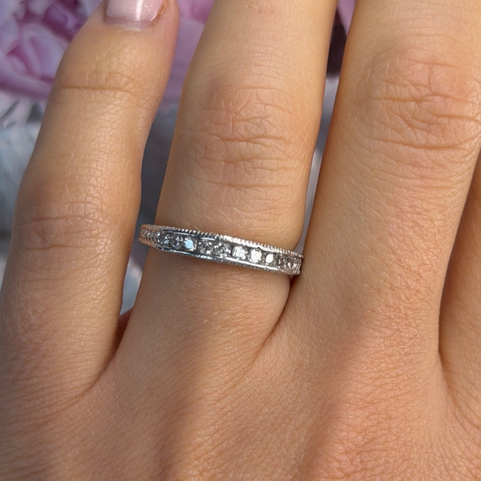 10K White Gold Diamond 0.30 ct Ring Size 7