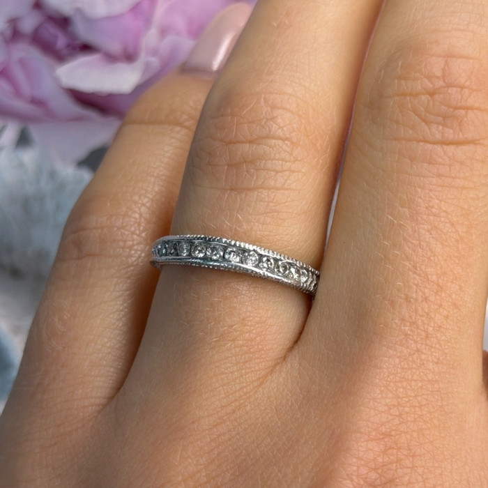 10K White Gold Diamond 0.30 ct Ring Size 7