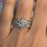 10K Yellow & White Gold Diamond Flower 1.36 ct Ring Size 7