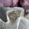 10K Yellow & White Gold Diamond Flower 1.36 ct Ring Size 7