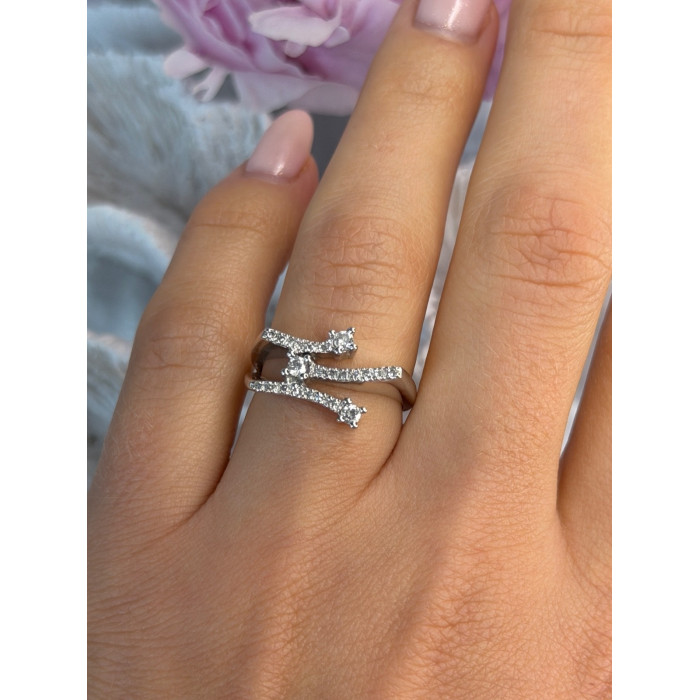 Classy 10K White Gold Diamond tcw 0.18 ct Ring Size 7