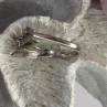 Classy 10K White Gold Diamond tcw 0.18 ct Ring Size 7