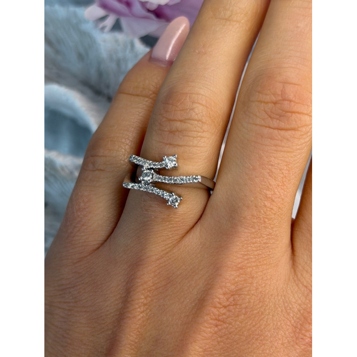 Classy 10K White Gold Diamond tcw 0.18 ct Ring Size 7