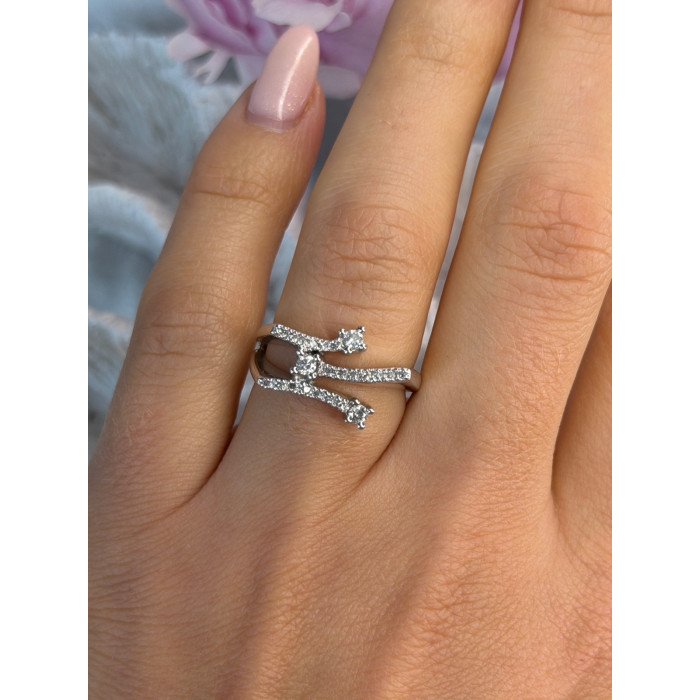 Classy 10K White Gold Diamond tcw 0.18 ct Ring Size 7