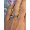 Classy 10K White Gold Diamond tcw 0.18 ct Ring Size 7