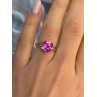 GTR 10K Yellow Gold Pink Sapphire Heart & Diamond Ring Size 7