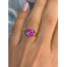 GTR 10K Yellow Gold Pink Sapphire Heart & Diamond Ring Size 7