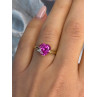 GTR 10K Yellow Gold Pink Sapphire Heart & Diamond Ring Size 7