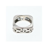 925 Sterling Silver Square Openwork Ring Size 6.5
