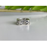 925 Sterling Silver Square Openwork Ring Size 6.5