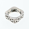 925 Sterling Silver Square Openwork Ring Size 6.5