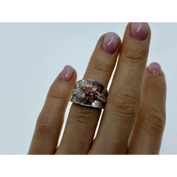 925 Sterling Silver Morganite & Goshenite 