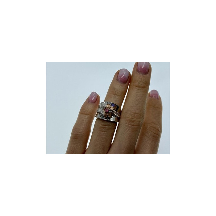 925 Sterling Silver Morganite & Goshenite 