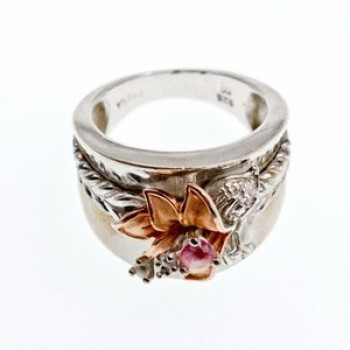 925 Sterling Silver Morganite & Goshenite 