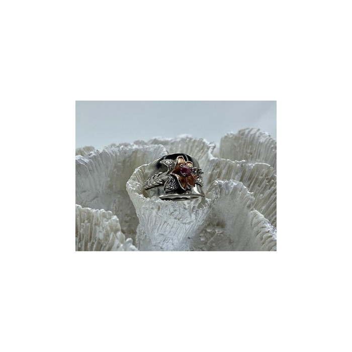 925 Sterling Silver Morganite & Goshenite 