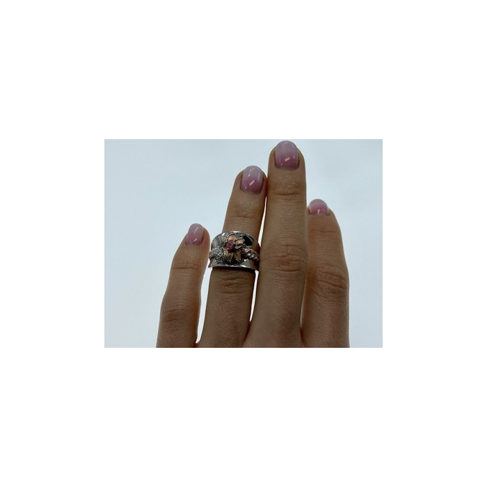 925 Sterling Silver Morganite & Goshenite 