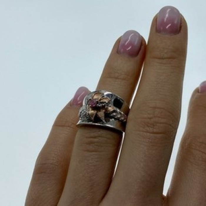 925 Sterling Silver Morganite & Goshenite 