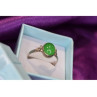 925 Sterling Silver Green Nephrite ( Jade ) Ring Size 8.5