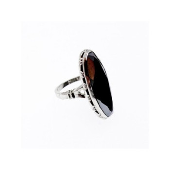 925 Sterling Silver Hematite Ring Size 5.5