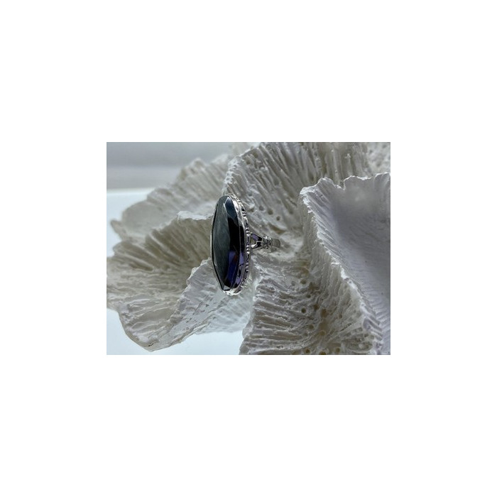 925 Sterling Silver Hematite Ring Size 5.5