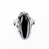 925 Sterling Silver Hematite Ring Size 5.5