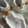 925 Sterling Silver Amber Bracelet Length 7