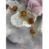 925 Sterling Silver Amber Bracelet Length 7