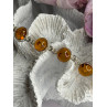 925 Sterling Silver Amber Bracelet Length 7