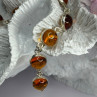925 Sterling Silver Amber Bracelet Length 7