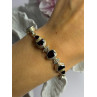 925 Sterling Silver Garnet Bracelet Length 7-7.5