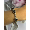 925 Sterling Silver Garnet Bracelet Length 7-7.5