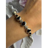 925 Sterling Silver Garnet Bracelet Length 7-7.5
