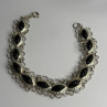 925 Sterling Silver Onyx Bracelet Length 7