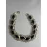 925 Sterling Silver Onyx Bracelet Length 7