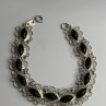 925 Sterling Silver Onyx Bracelet Length 7