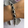925 Sterling Silver Onyx Bracelet Length 7