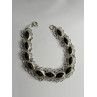 925 Sterling Silver Onyx Bracelet Length 7