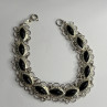 925 Sterling Silver Onyx Bracelet Length 7