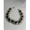 925 Sterling Silver Onyx Bracelet Length 7