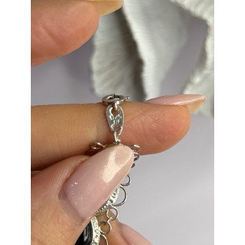 925 Sterling Silver Onyx Bracelet Length 7