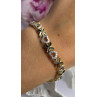 925 Sterling Silver Gold Plated Heart Bracelet Length 7.5