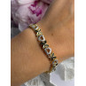 925 Sterling Silver Gold Plated Heart Bracelet Length 7.5