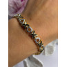 925 Sterling Silver Gold Plated Heart Bracelet Length 7.5